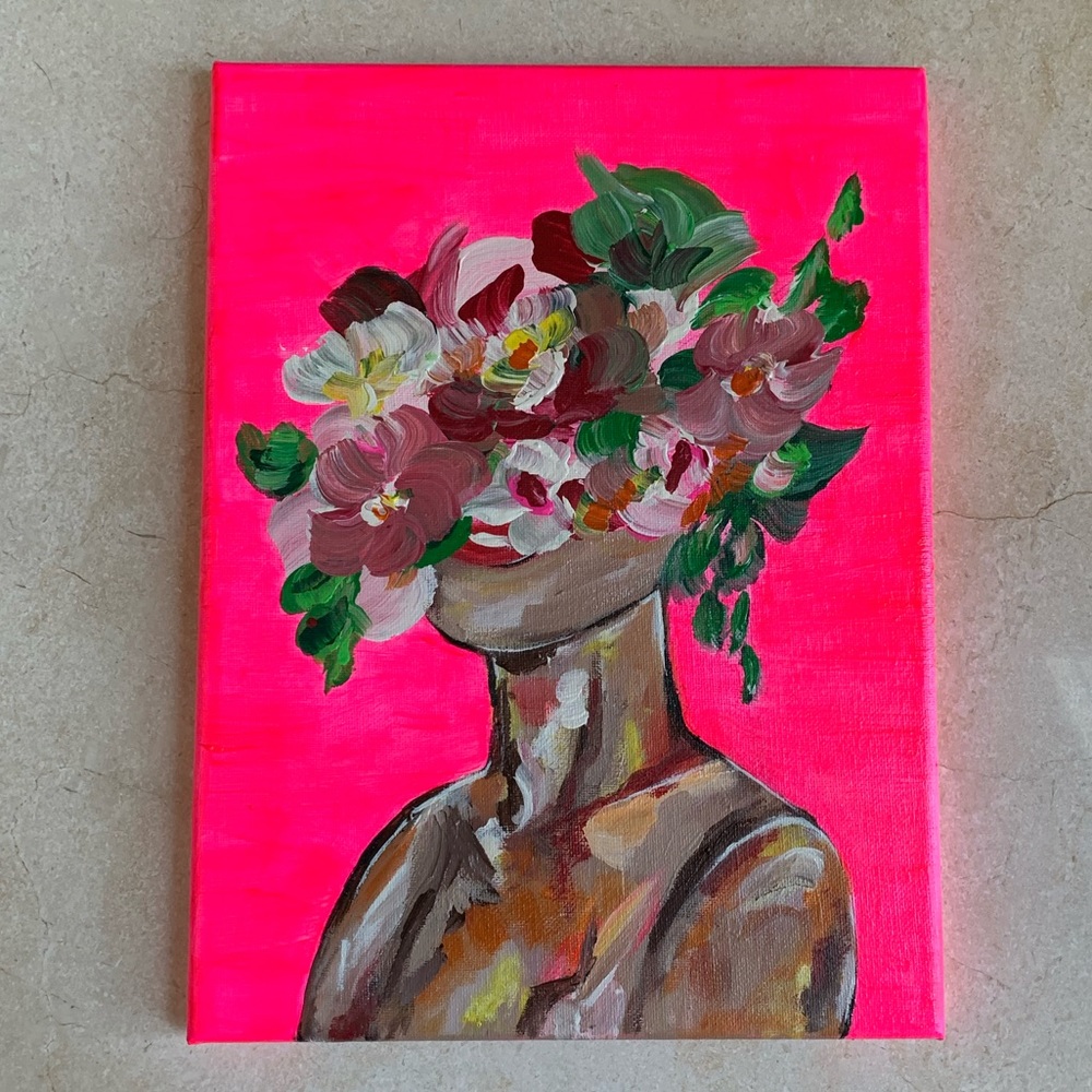 “Blooming Woman”  Acrylic hand painting